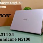 ACER ASPIRE 3 SLIM A314 QUADCORE N5100 4GB 256SSD W10+OHS 14HD resmi